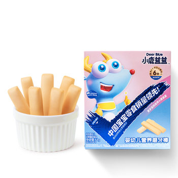 Fawn blue teething stick 6 months + baby food snacks