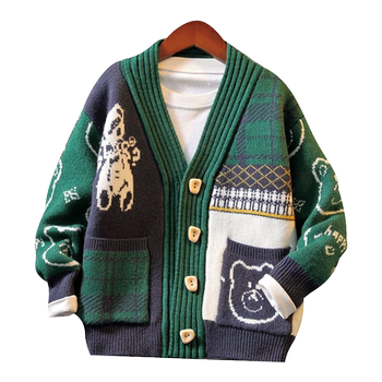 Boys cardigan sweater spring and autumn style new 2025 Boys cardigan sweater spring and autumn style new 2025