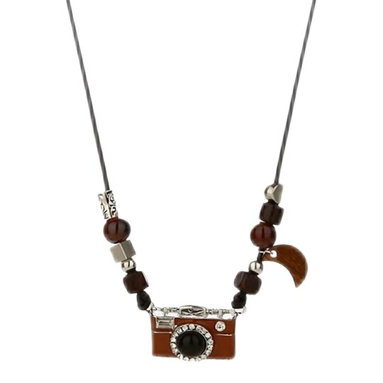 Creative camera pendant sweater chain autumn and winter women's clavicle chain