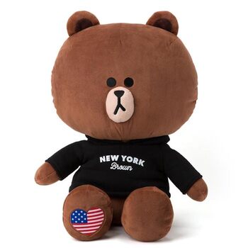 ຫມູ່ສາຍເກົາຫຼີຂອງແທ້ New York Brown Bear Coni Rabbit ຄູ່ຂະຫນາດໃຫຍ່ doll plush doll