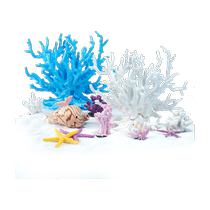 Fish tank landscaping simulated coral trees fake flowers and plants decorative seawater tank scenery full set of ornaments small fish and shrimp shelter house