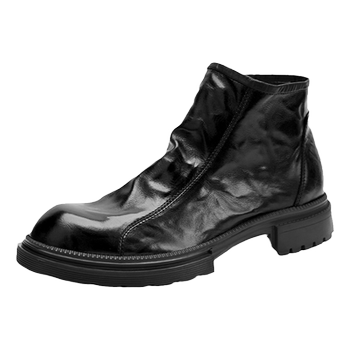 Fetal cowhide autumn and winter men's boots 2025 new high top thick sole