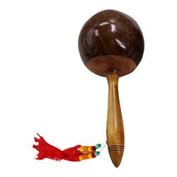 Coconut Shell Sand Hammer Professional Coconut Sand Ball Drum Ring Party Loose Musical Instrument Performance Sand Hammer Coconut Shell Sand Ball Props
