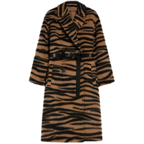 MaxMara 2024 autumn and winter new womens double-breasted lapel tiger print coat 6016074206
