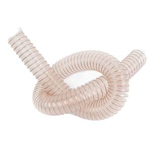 PU聚氨酯镀铜钢丝工业吸尘管软管雕刻机木工木屑波纹管透明通风管