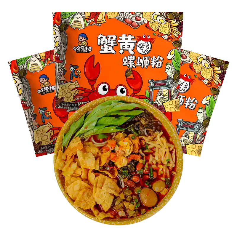 螺小匠蟹黄味螺丝粉广西柳州正宗酸辣速食家庭装410g*3袋-Taobao-Tmall