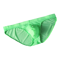1 2 pieces mens ice silk transparent underwear low waist ultra-thin briefs sexy silky breathable young mens pants