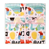High-looking cartoon colored paper with ribbon gift wrapping paper