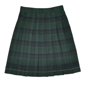 ສີຂຽວເຂັ້ມແລະສີຂາວ jk plaid skirt ແອວສູງ pleated skirt Harry Potter Slytherin ໂຮງຮຽນງູສໍາລັບວິທະຍາໄລລົມພູເຂົາ