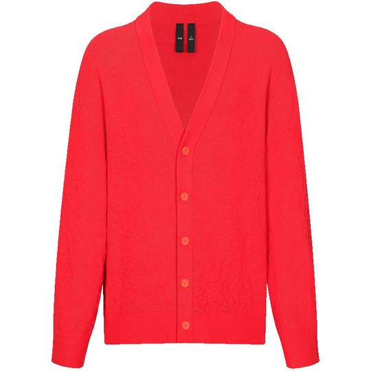 [季末折扣]Y3山本耀司情侣款秋冬季针织衫V领纽扣开衫毛衣IB4791