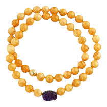 Potala Palace Beeswax Shuju Laihai Stone Multi-circle Bracelet 925 Silver Six-Word Mantra Transfer Beads Niche Bracelet