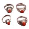 Inlaid open men's and women's rings Tibetan style retro