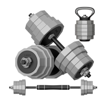 Dumbbellss Home Fitness Equipment Dorm Dumbbells Rack Bar Bell Kit de pot-bascule Pot Bell Force Training