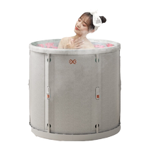 Folding bathtub for adults household childrens bath bucket soaking and steaming dual-purpose bucket full body adult bath bucket