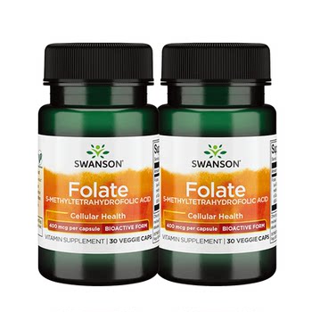 2 ຕຸກຂອງ swanson 400mcg ອາຊິດໂຟລິກທີ່ມີການເຄື່ອນໄຫວສໍາລັບການກະກຽມການຖືພາ