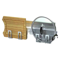 Pot lid rack cutting board chopping board rack punch-free wall-mounted stainless steel kitchen storage rack storage rack wall hook