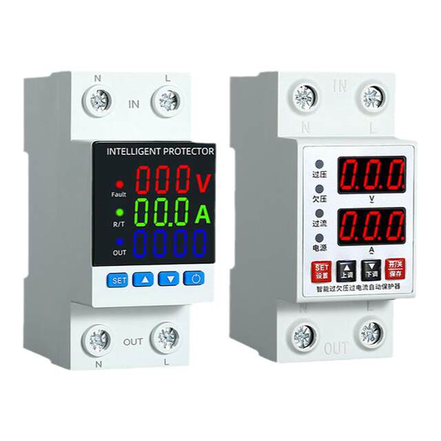 Overvoltage and undervoltage protector self-restoring household reclosing