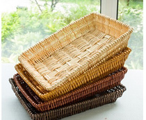 33 Bamboo baskets storage baskets rattan woven baskets for cakes rectangular cake baskets woven baskets for bread