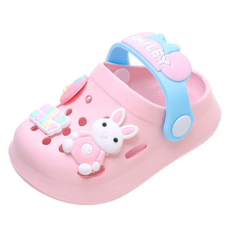 Girls Baotou Cave Shoes Children's Summer Baby Indoor Soft Sole Baby Toddlers Anti-Slip Slippers Cartoon Boys Sandals
