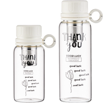 Water glass glass cup large capacity tea water separation tea cup men domestic high temperature resistant portable heat-resistant and explosion-proof tea cup