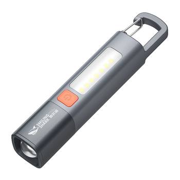 Smiling shark light flashlight ທີ່ເຂັ້ມແຂງ rechargeable super brightlight ຂະຫນາດນ້ອຍ flashlight ກາງແຈ້ງ cob camping light mini portable flashlight ນອກ