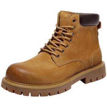 Belle men's shoes outdoor velvet workwear martin boots 25 new winter shopping mall thick soled height casual boots 8wh01dd5