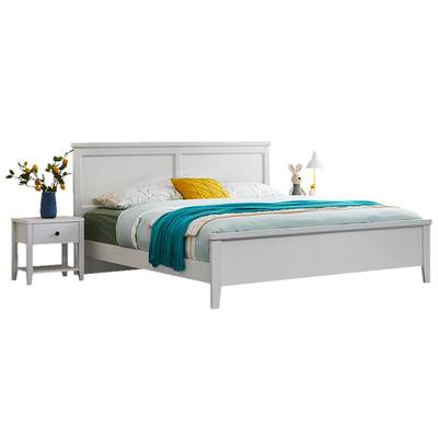Quanyou Home Nordic Pastoral Modern 1.8m Double Bed 1.5m Storage High Box Plate Storage Bed 125801