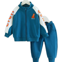 Zizi Bear Baby Sports Костюм Чистый Вата Весна Детская Весна Детская Одежда Forear Air Одежда Boy Sportcure Два Комплекта