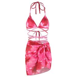 Swimsuit ແມ່ຍິງ sexy ins ແບບໄທ hot girl ແບ່ງປັນ bikini ສາມສິ້ນຊຸດທີ່ມີ veil ອິນເຕີເນັດສະເຫຼີມສະຫຼອງຄູ່ຮັກພາກຮຽນ spring ຮ້ອນ