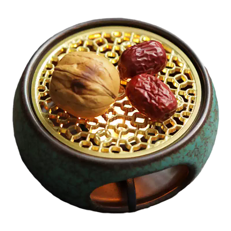 温茶炉底座黄铜面板围炉煮茶炉套装耐高温温茶器汉君侧把壶温茶组中式