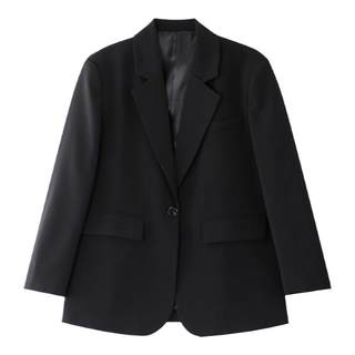 Black suit jacket female temperament design sense Korean style suit loose casual thin top spring and autumn small suit