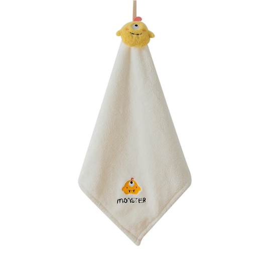 Hanging cartoon hand towel, absorbent, quick-drying, extra thick towel, kitchen bathroom towel, cute handkerchief
