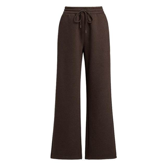 Hongxiu Mall's same style HOPESHOW drawstring woolen trousers winter 2024 new women's elastic waist straight pants
