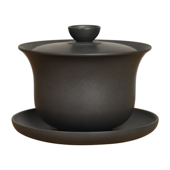 Yunnan Jian Shui Purple Clay Gaiwan, Three-Piece High-End Tea Set, Single Cup, Premium Quality, Non-White Porcelain, Nixing Clay
