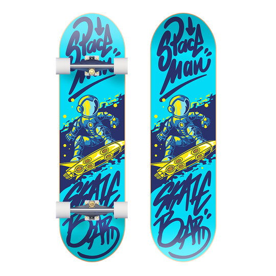 特步专业滑板初学者成人儿童10到14女生双翘滑板车202新款6一12岁