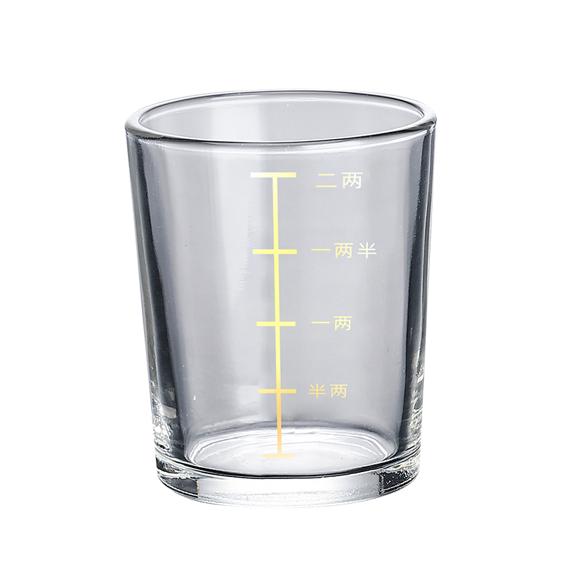 Phnom Penh two-liang white wine glass with scale household wine set 2-liang set tempered glass beer mug