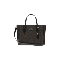 (self-employed) COACH Gucci Midsize Lady PVC Matching Leather Single Shoulder Inclined Satchel Bag