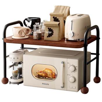 Microwave oven storage rack