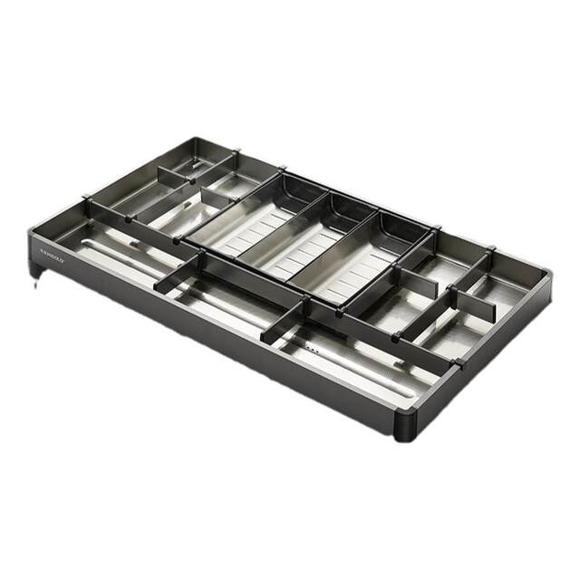 Kenggao kitchen cabinet tool pull basket single-layer drawer door type compatible aluminum alloy damping storage rack