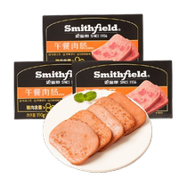 Smithnic Lunch Meat Sausage Fire Leggings Sausage Smoked Sausage Breakfast Semi-finished Sandwiches 390g * 3 boxes