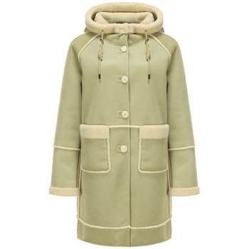 tanni新款休闲减龄连帽中长款人工皮毛大衣TM31CO025A