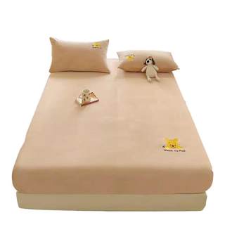 牛奶绒床笠单件秋冬季加绒珊瑚绒床套床罩2025新款床垫套四季通用