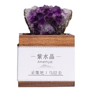 天然水晶原石玛瑙矿物手工滴胶定制萤石白粉紫水晶簇矿石宝石摆件