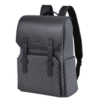 Goldlion Backpack Mens Travel Backpack 2024 New Genuine Leather Printed Large Capacity Computer Bag Mens Bag
