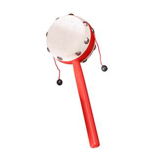 Nostalgic traditional baby red sheepskin rattle toys