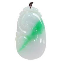 (Travailleurs indépendants) Myanmar Import Asayish ten Light natural A goods Jade Ruyi Pendentif Ice Sensation Floating and Green Spicy