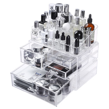 Dressing table stackable cosmetic storage box
