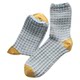 Spring and summer cute artistic three-dimensional plaid socks