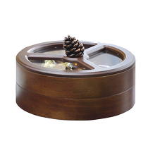 Wooden sealed household dried fruit storage box new Chinese style living room coffee table New Year nut candy box snack fruit plate