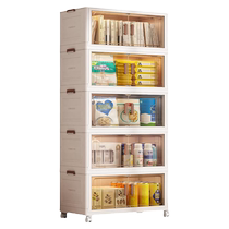 Installation-free storage cabinet household multi-layer storage for children and babies organizing clothes and snacks living room plastic storage cabinet